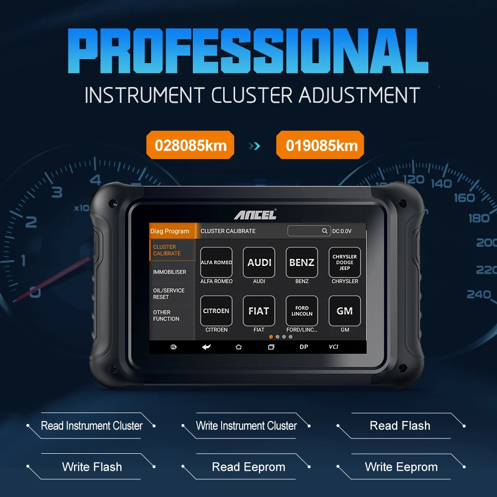 ANCEL DP500 OBD2 Auto-Kalibrierungswerkzeug Korrektur-Schlüsselprogramm Wegfahrsperre Öl EPB D.PF 11 Reset OBD 2 Diagnosegerät – Detail 2