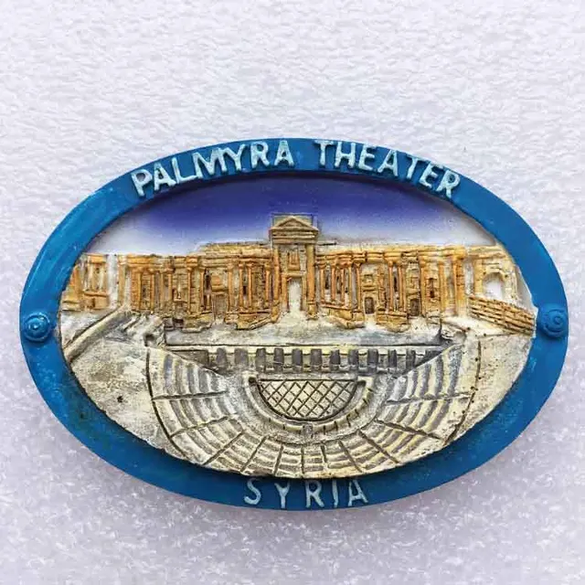 QIQIPP Tourist commemorative landscape refrigerator magnet for the ancient city of Palmyra, Syria in the Middle East