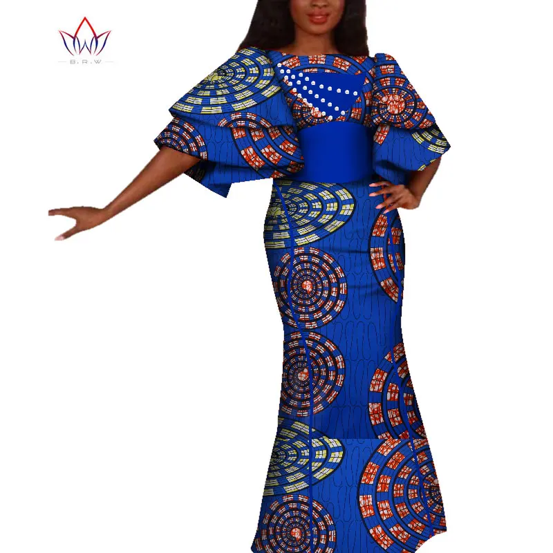 Африканские платья Dashiki для женщин 2020 года bazin нигерийские Элегантные с