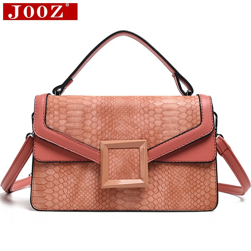 

JOOZ Designer Vintage Women's Handbags High Quality Messenger bag chain bag Leather female Bolsas serpentine small shoulder bag