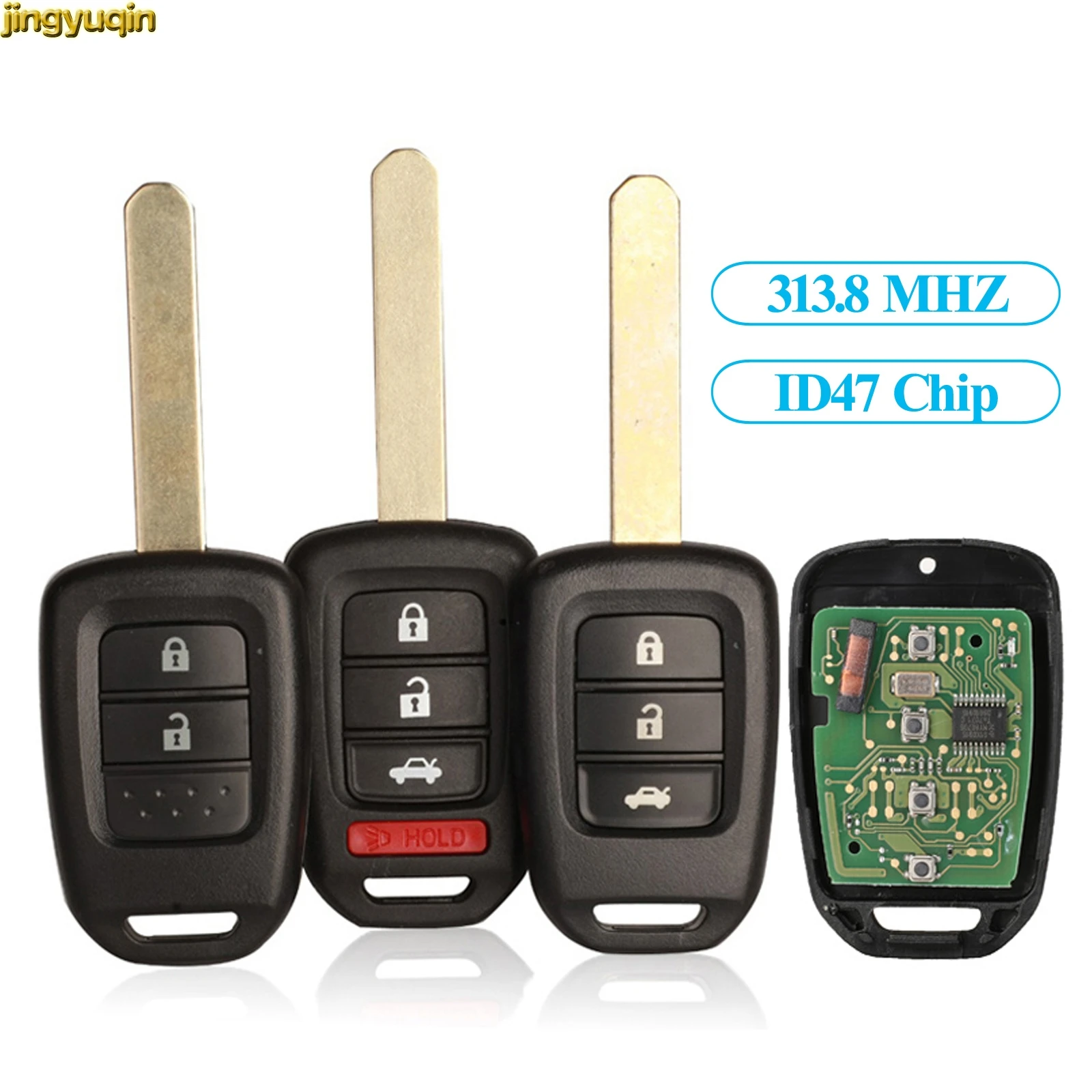Пульт дистанционного управления Jingyuqin для Honda Accord 2013 2014 2015 2016 2017 2 3 4 btn 313 8 МГц ID47 |