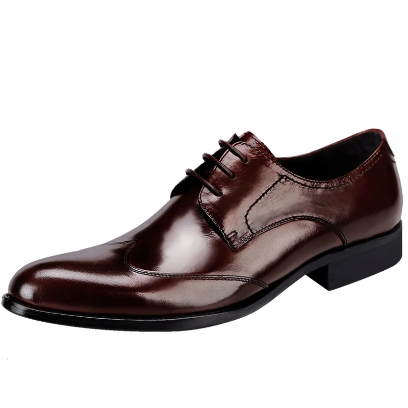 Men Oxford Dress Shoes Formal Business Lace-up Full Grain Leather Minimalist Shoes for Men