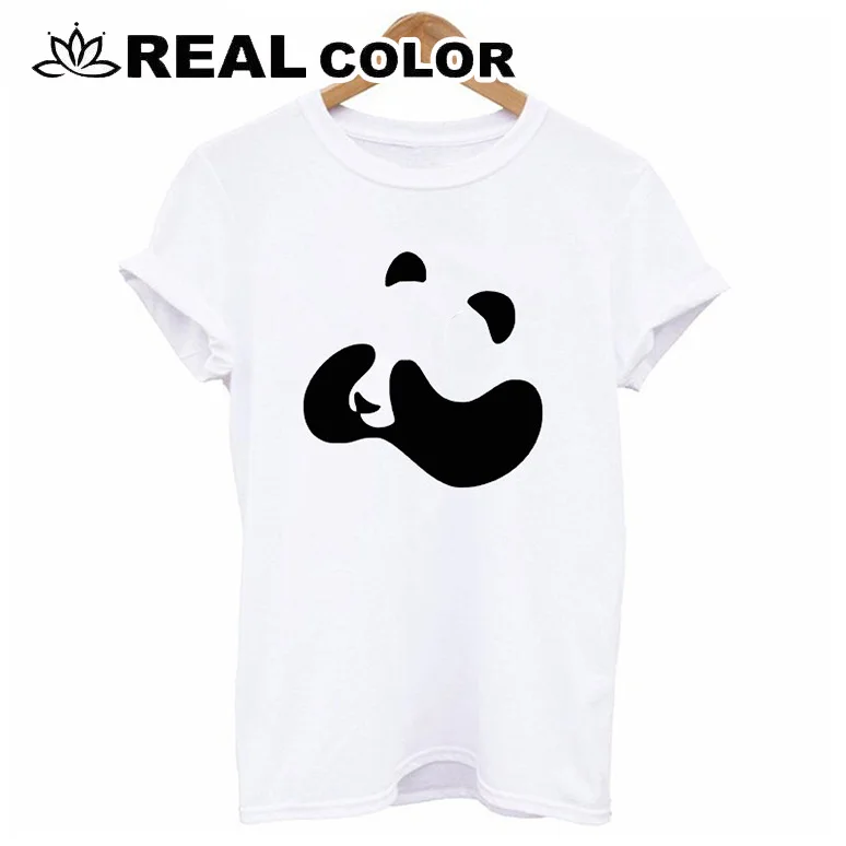 

2019 panda Cartoon cute funny Print pink shirt Cotton Casual shirt female Tops Tee Hipster Tumblr harajuku