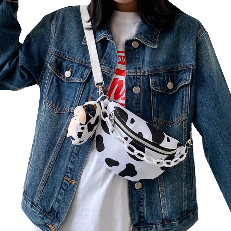 

Fashion Canvas Crossbody Bag for Women Cow Printed Shoulder Bags Women's Messenger Bag High Quality Ladies Girls Daily Bags