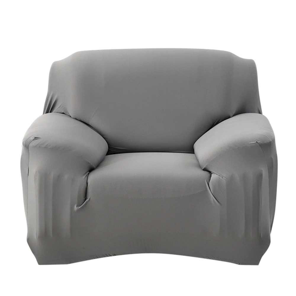 1 Seater Grey Универсальные чехлы для диванов для гостиной полиэстер спандекс стрейч чехлы для диванов без бретелек Slipcover удаляемый моющийся чехол для дивана - Цвет: 1 Seater Grey