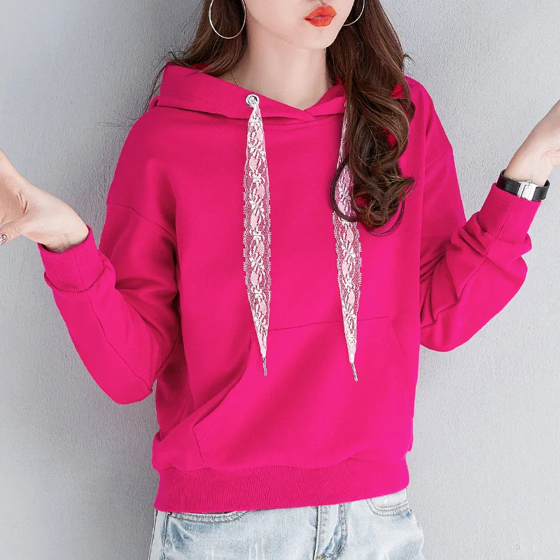 Autumn Winter New Solid Color Base Sweater Long Fashion Sleeve O Neck Loose Harajuku Slim Black | Женская одежда
