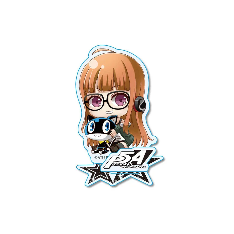 

Game Persona 5 Keychain Cartoon Figure Akira Kurusu Anne Takamaki Double Sided Acrylic Key Ring