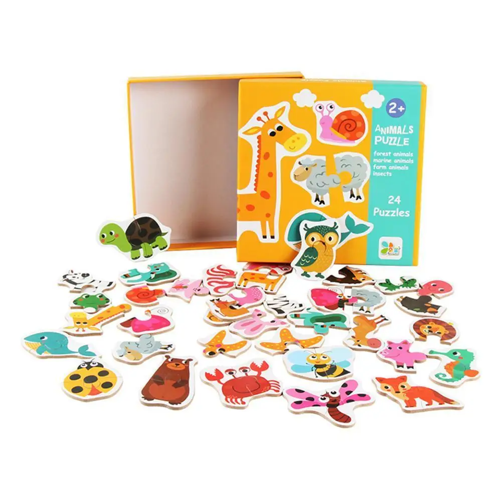 

Matching Puzzles For Children Jigsaw Game Puzzle Card Toys Montessori Matching Traffic Cartoon Fruit Animal Pair Educationa O5S1