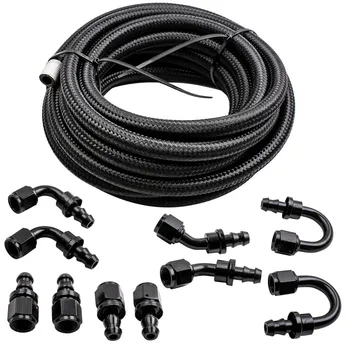 

Stainless Steel Braided Oil Fuel Line&Fitting Hose End Push Lock AN6 6AN 6M