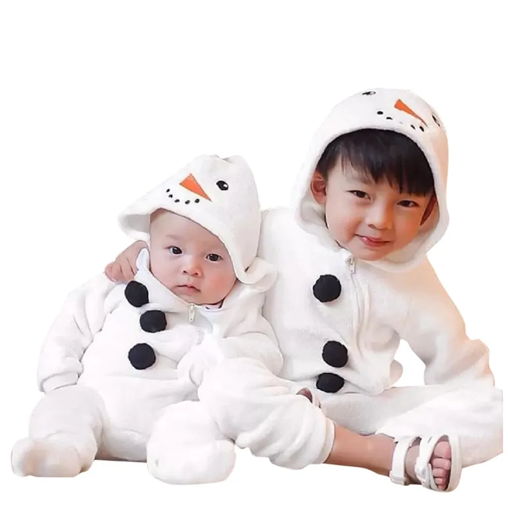 

2020 Christmas costumes for children Toddler Baby Boy Girl Christmas Snowman Cosplay Costume Romper Jumpsuit Clothes snowman Y4