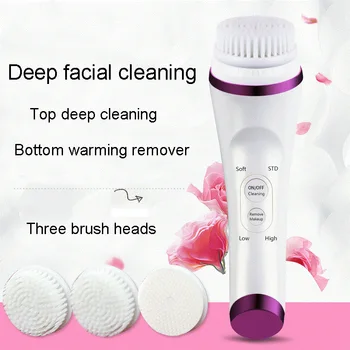 

Ultrasonic Electric Multi Frequency Vibration Face Cleanser Charging Makeup Remover Skin Care Beauty Device Blackheads Removal