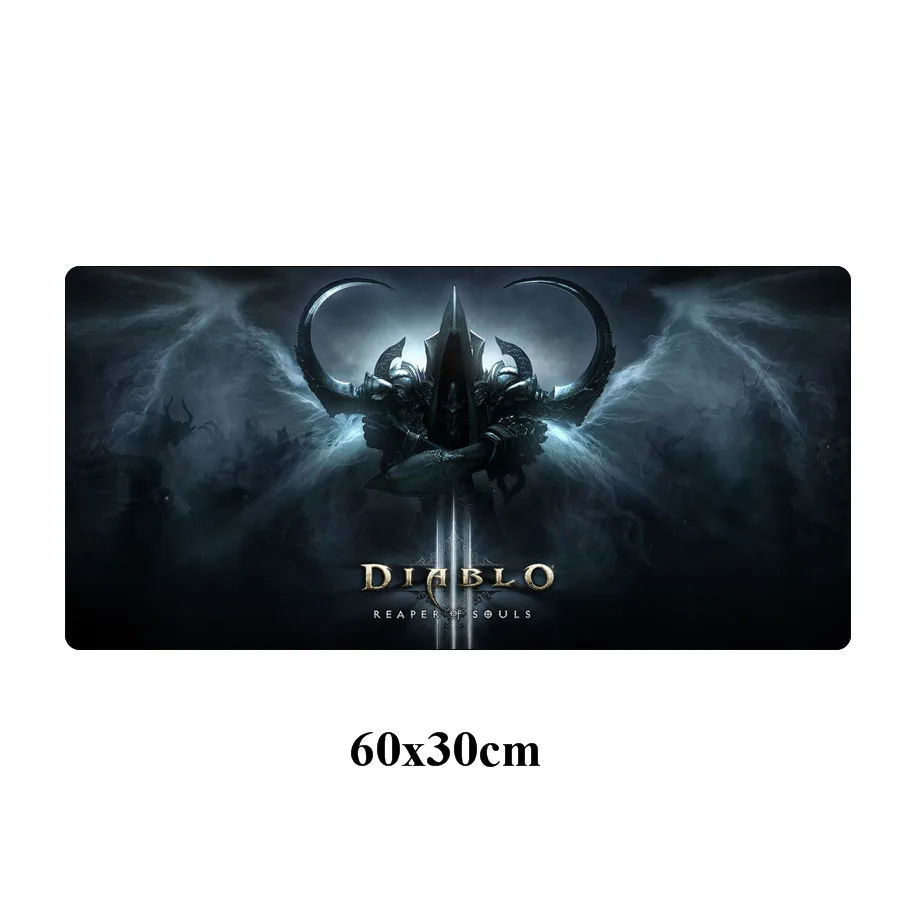 Зеленый DIABLO Ⅲ большой игровой коврик для мыши с запирающимся краем Otaku Резиновый Большой Коврик для мыши геймер 60x30 см XXL ноутбук стол компьютерная клавиатура Коврик - Цвет: Зеленый