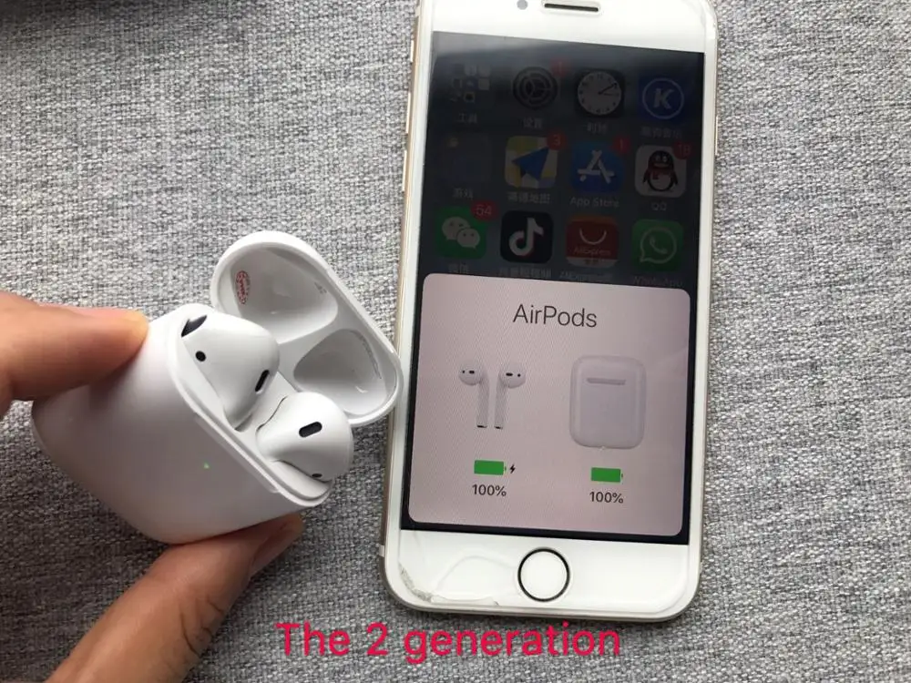 

AirPods W1 chip Generation 1 & H1 chip generation 2 wireless charging bluetooth headphones earbuds headphones With Retail box