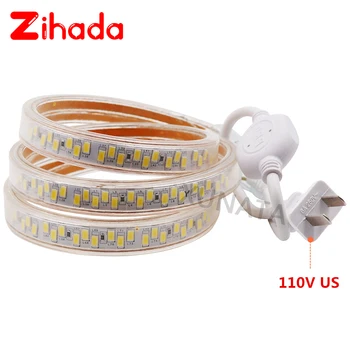 

110V US 5730 LED Strip Waterproof 180LEDs/m Flexible LED Light Lamp For Home Decoration 1m-100m High Quality