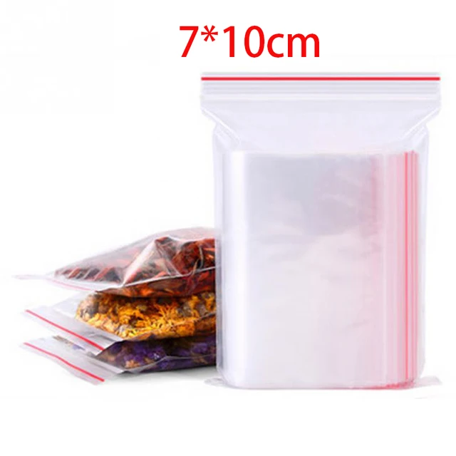 100/300/500Pcs/pack Resealable Plastic Zip Lock Bags Clear Poly Zip lock Bag Food Storage Reclosable Vacuum Fresh Organize Bag 7x10cm