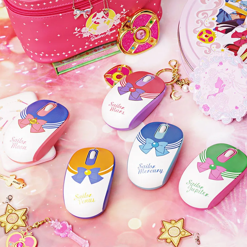 

5 Colors Anime Sailor Moon USB Computer PC & Mac Gamer Wireless Mouse Cartoon Gaming Cosplay Props Gift