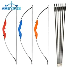 

30-40lbs Archery Recurve Bow Set Red/Blue/Orange Right Left Hand Bow Fiberglass Arrows for Shooting Practice Hunitng Accessories