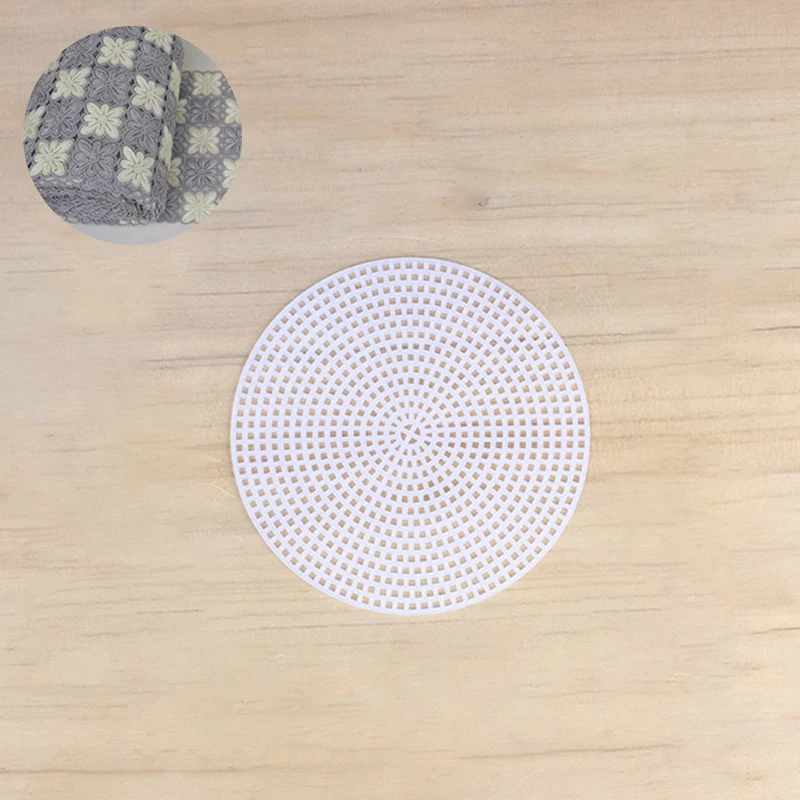 Round Mesh Cloth Thread Hook Bag Rug DIY Handcraft Bags Latch Hook Supplies Hand Knitting Accessories Crafts Grid Sheet craft supplies