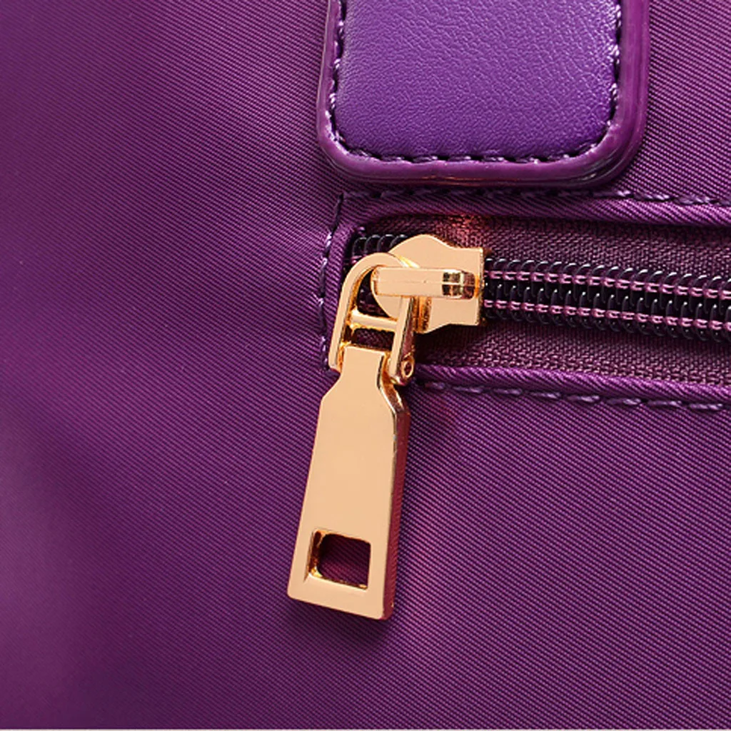 Fashion Women's Outdoor Six-Piece Set Zip Nylon Solid Color bag Travel Bag Chains Large Capacity Bag