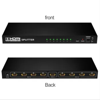 

1 In 8 Out HDMI Splitter 1080P HD Clear Video 3D Support Adapter High Resolution HDMI Switch