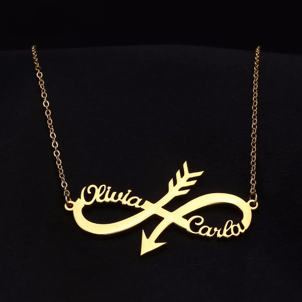 

Infinity Necklace Pendant With Arrow Symbol Custom Name Necklace Personalized Friendship Jewelry Best Friends Gift