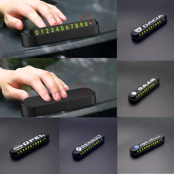 

Car Styling Temporary Parking Card Phone Number Card Plate Park Stop For Skoda Peugeot Mitsubishi Fiat Chevrolet Audi BMW Kia