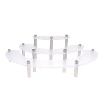 

1pc Cupcakes Display Stand Acrylic 3 Tiers Desserts Show Shelf Cake Cupcake Serving Platter For Wedding Party Model Display Rack