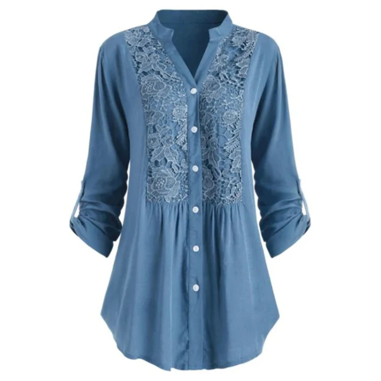 Женская свободная рубашка размера плюс 5XL, милая пляжная хлопковая блузка с цветочной вышивкой, рубашка с закатанными рукавами, свободная кружевная Вязаная блуза
