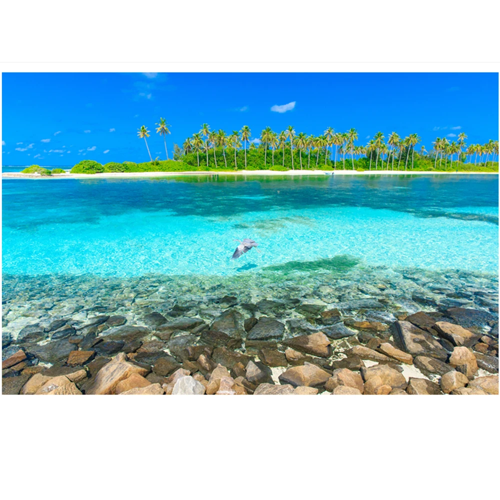 

Colorful print Wall Tapestry Wall Maldives Landscape Tapestry Decor for Bedroom Living Room Pattern background M67