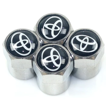 

4 PCS Car Wheel Tire Valve Caps protection Case For toyota corolla chr auris rav4 yaris avensis Car sticker accessories