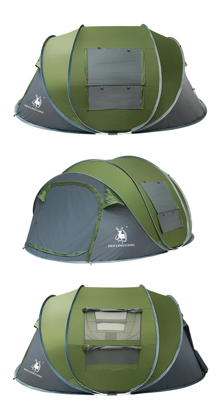 Новые палатки для кемпинга Открытый легкий всплывающий лагерь семья автоматическая палатка 4 6 человек размер походный тент одна комната один зал