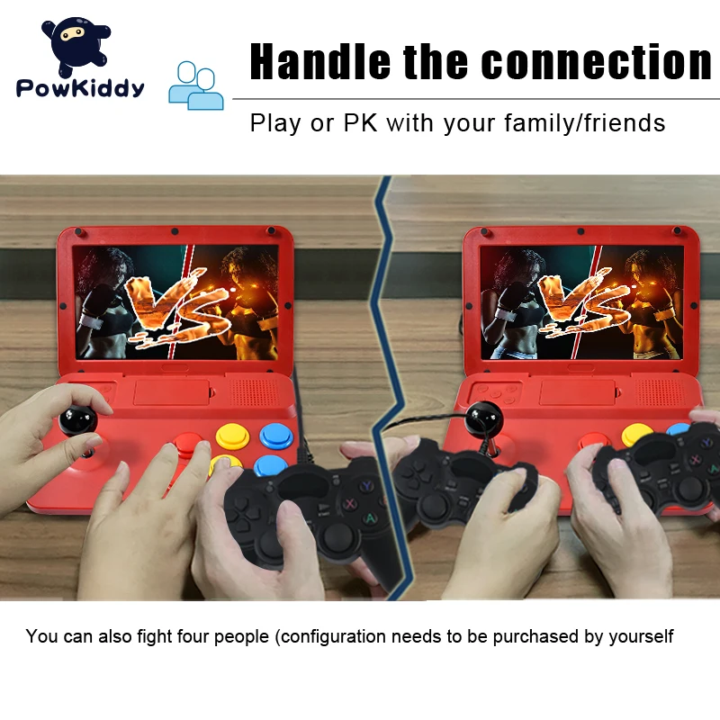 POWKIDDY A13 조이스틱 아케이드 A7 아키텍처 쿼드 코어 CPU 시뮬레이터 비디오 게임 콘솔, 새로운 게임 어린이 선물, 10 인치