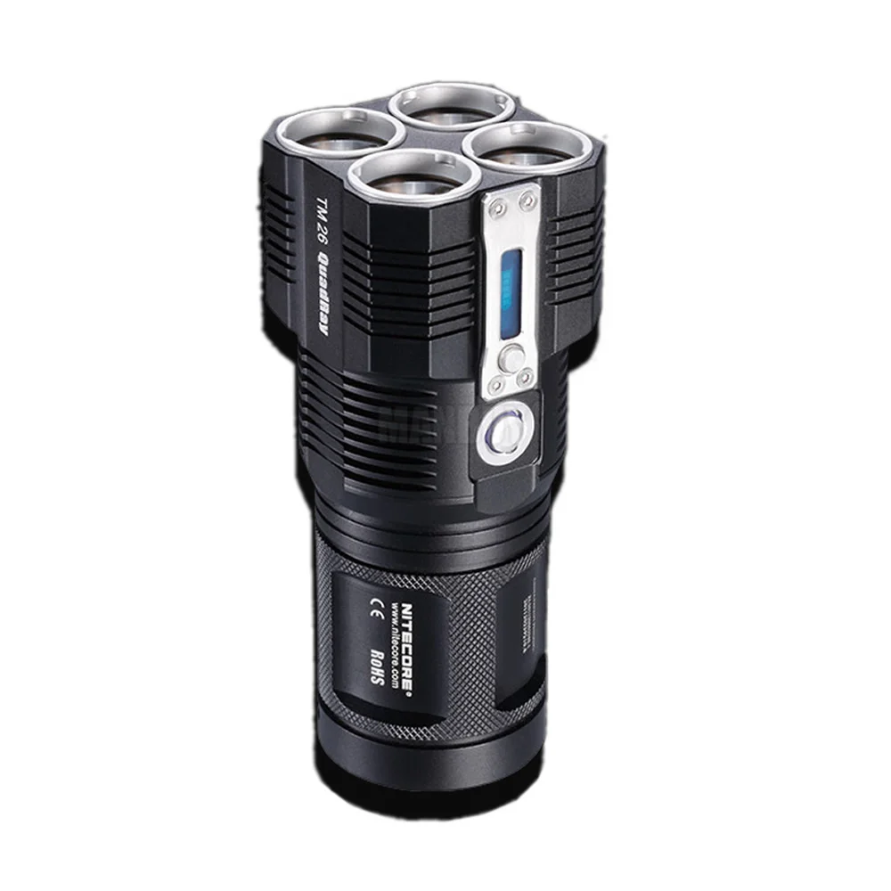 Светодиодный перезаряжаемый фонарик NITECORE TM26 2020 лм 4000 м Oled дисплей|Фонарики и