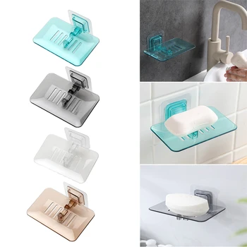 

Wall Mounted Soap Dish Suction Cup Holder soap dish holder bathroom tray box wall mounted Bathroom Accessory