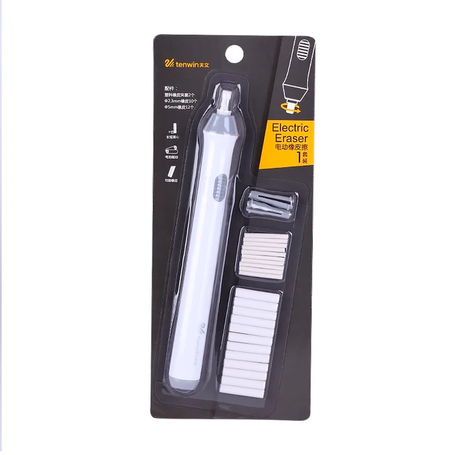 Adjustable Mechanical Rubber Electric Eraser Pencil Refill Mechanic Stationery for Kids Highlights For Sketch Drawing C