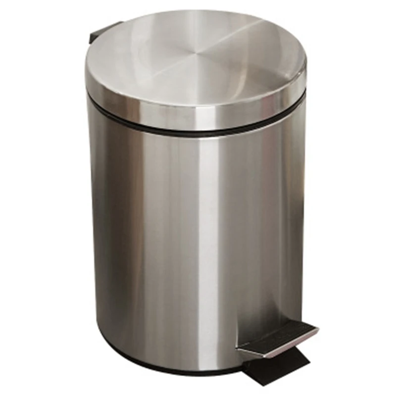 

8L Bathroom Trash Can Round Step Foot Pedal Dustbin Bucket With Lid Desktop Toilet Kitchen Car Bucket Garbage Can