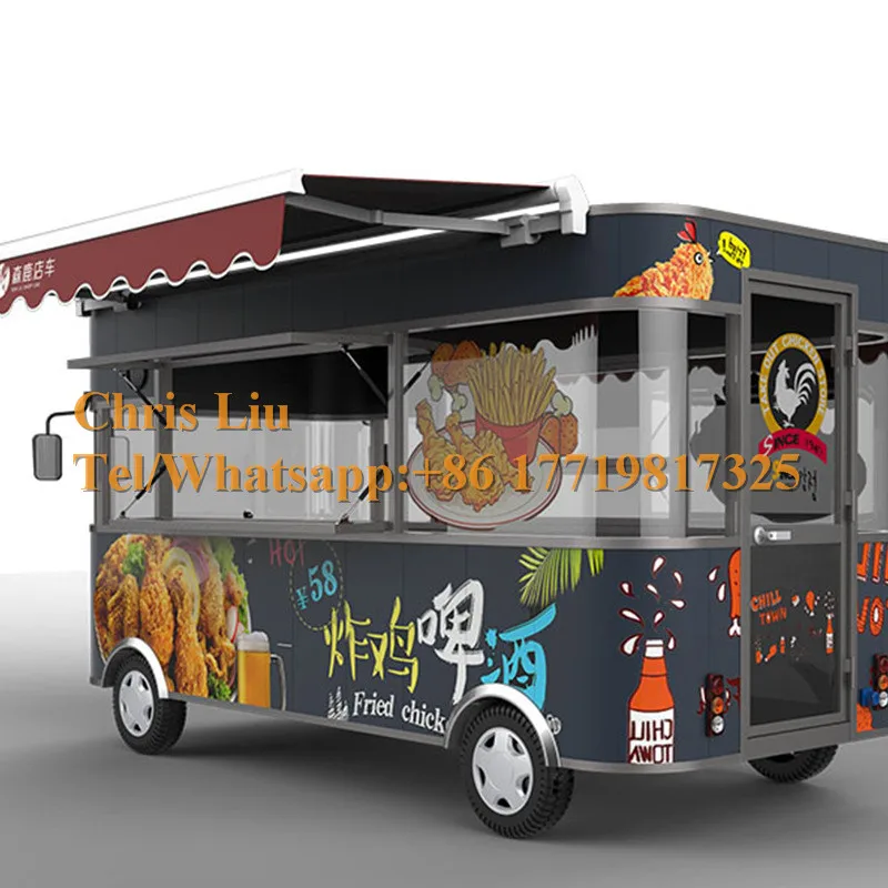 Food trailer truck new shape customize street kiosk ice cream burger vending cart