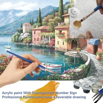 

Diy Painting By Numbers Photo Custom Diy Oil Paint Picture Drawing Landscape Canvas Paint Art Pictures Home Decor #T2G