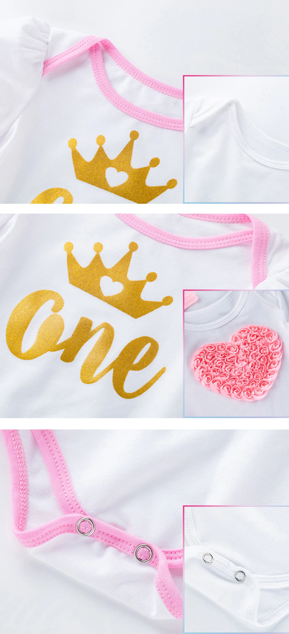 Girls First Birthday Pink Princess Dress Infant Tutu Brand Clothing Bebe Romper Set baby Dress Summer Newborn Baby Girl Clothes
