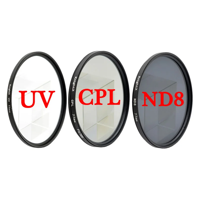 KnightX UV CPL ND Star переменный фильтр для объектива камеры для canon nikon d70 dslr аксессуары 2000d 400d 49 мм 52 мм 55 мм 58 мм 62 мм 67 мм - Цвет: UV CPL ND8