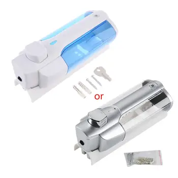 

Wall Mounted Shampoo Soap Dispenser Sanitizer Bathroom Shower Liquid Lotion Pump