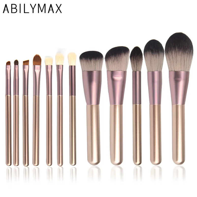 12PCS ABILYMAX набор кистей для макияжа 12 шт. кисти для макияжа - Handle Color: 12PCS