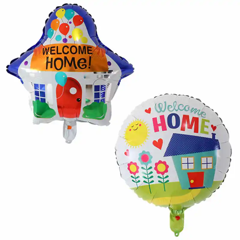 

5pcs 18inch blue Welcome Home Foil Balloons Welcome Back to Home Event Party Supliers Inflatable Air Helium Balloon Decorations
