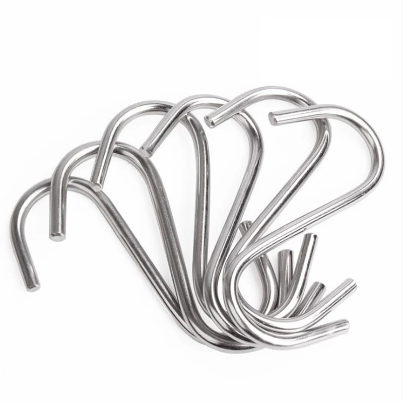 

5Pcs/set Creative Stainless Steel Hooks Round S Shaped Hooks House Kitchen Pot Pan Hanger Clothes Storage Rack Tool
