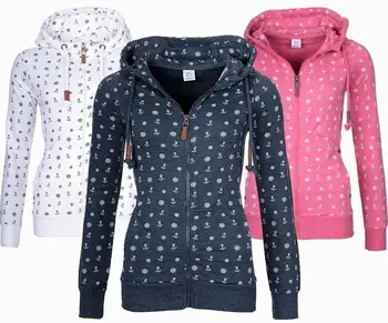 

Women's sweatshirt hoodie S-5XL autumn and winter new loose long sleeve zipper printing plus velvet