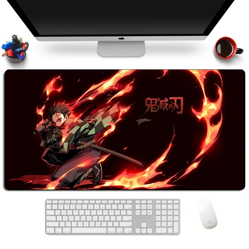 Большой игровой коврик для мыши в стиле аниме виде рассекающего демонов киметасу