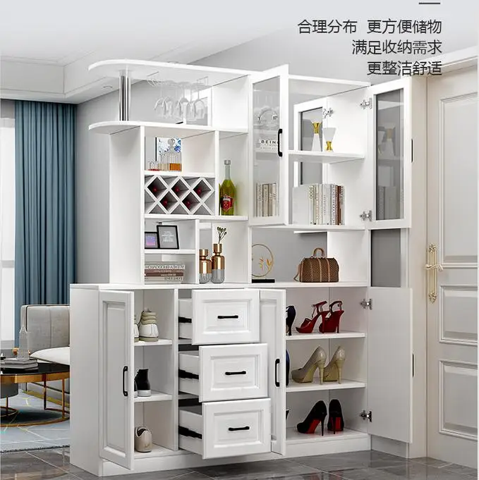 European wine cabinet porch cabinet simple modern entrance hall living room partition screen shoe