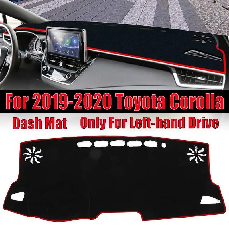 Коврик для приборной панели коврик подходит Toyota Corolla 2019 2020 красный чехол