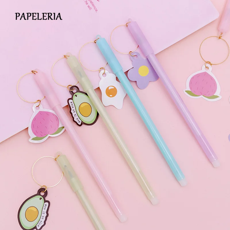 4 шт. милые гелевые ручки с авокадо новинка нейтральные гелевая ручка Kawaii для