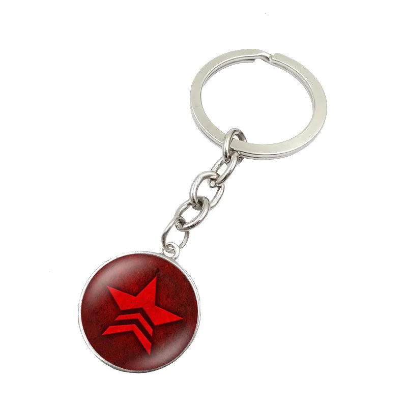 

Mass Effect Time Stone Key Chain Keychain Europe And America Glass Key Ring Pendant Hot Sales